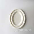 10 ″ ovale vezelcomposteerbare bagasse -plaat